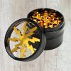 Black/Red & Gold Snowflake 4-Part Herb Grinder  👽✨