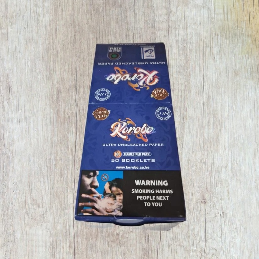 Korobo Blue Rolling Papers 1 1/4 Size - 100 Leaves