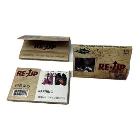 Re-Up Double Pack unbleached brown rolling papers, 1 1/4 size, 132 leaves